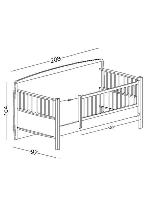 Letto Montessori a Divanetto Sofia (90x190 cm)
