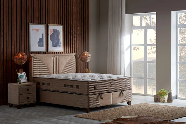 Letto Matrimoniale con Contenitore e Testata Clima Naturel