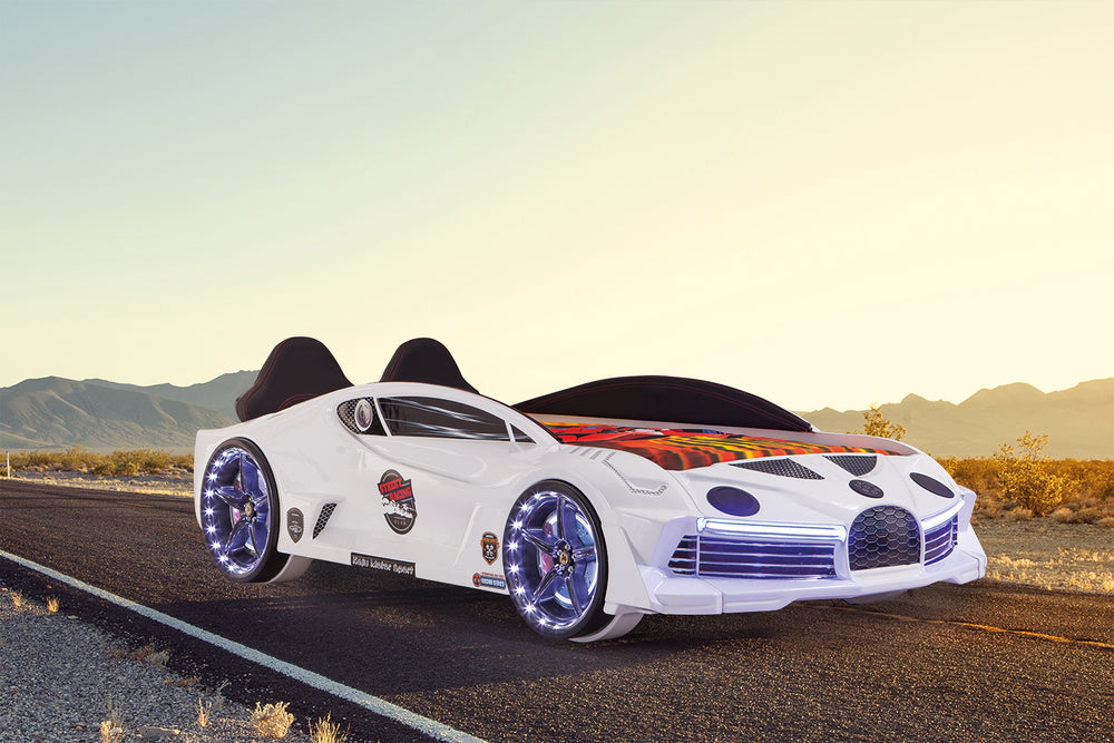 Moon Premium Letto Auto Bianco 90x190cm