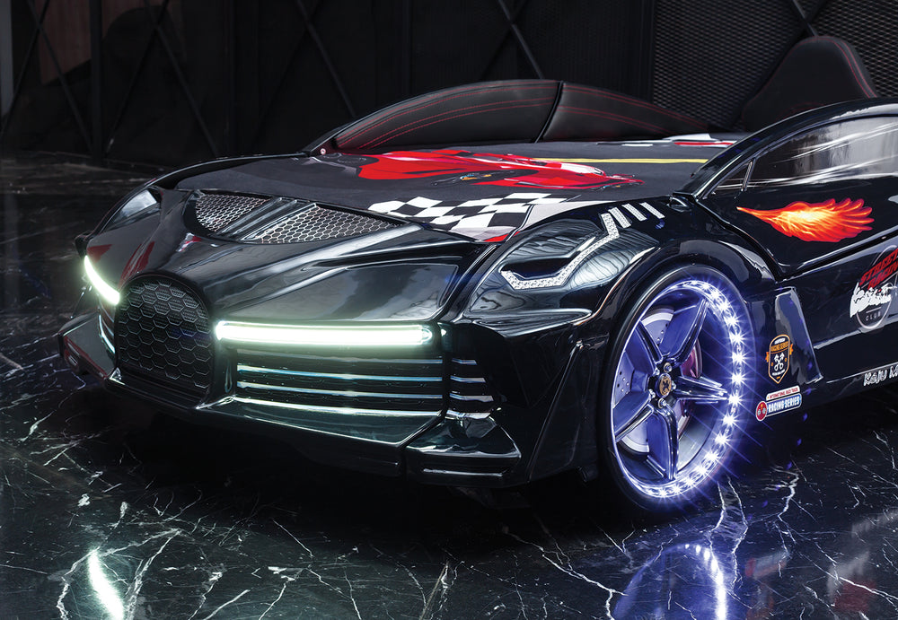 Moon Aero Full Letto Auto Nero 90x190cm