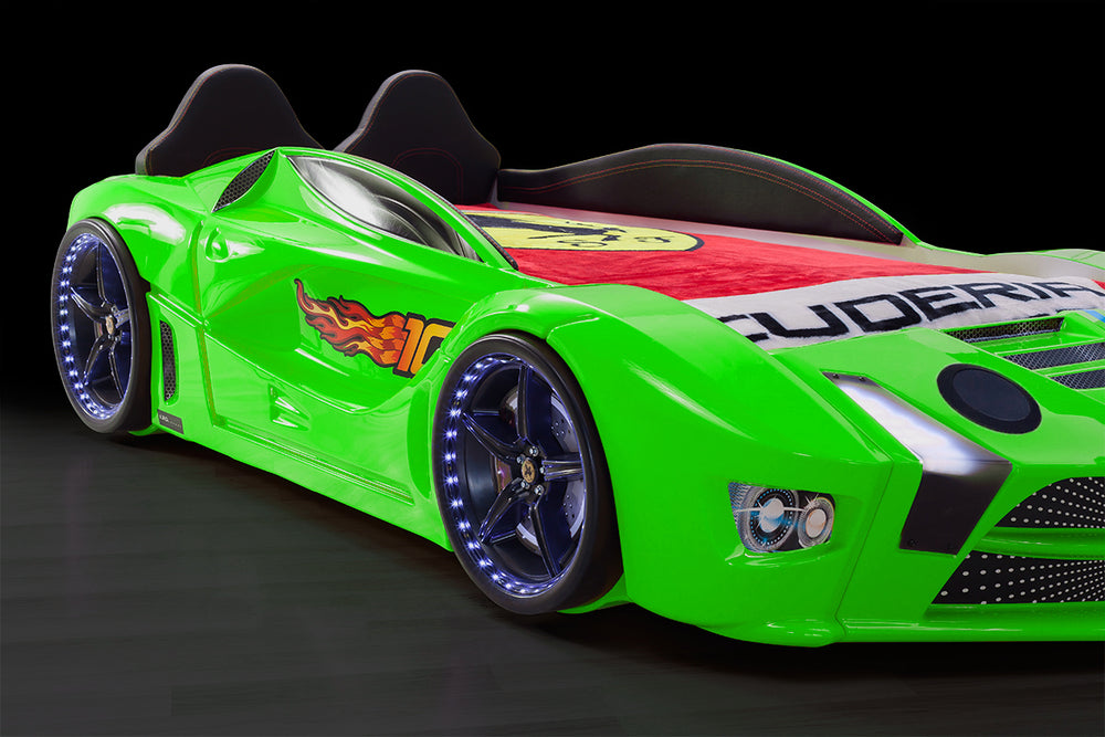 Luxury Premium Letto Auto Verde 90x190cm