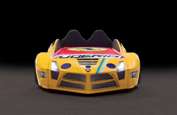 Luxuriöses Premium-Autobett mit LED-Beleuchtung und Lautsprechern, 90 x 190 cm