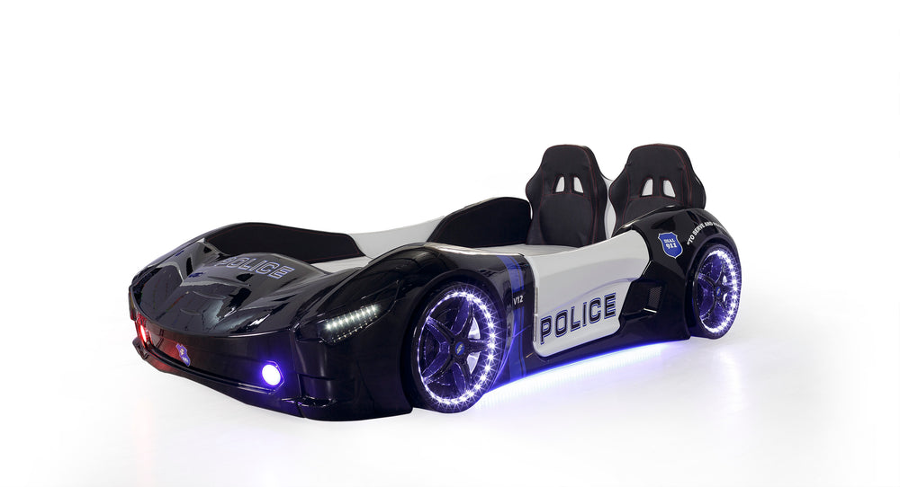 Letto Auto con LED Police - (90x190)