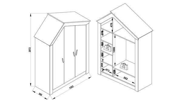 My House Armadio a 3 Ante