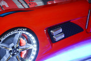 MVN 3 Autobett mit LED und Sounds - (Schwarz/Weiß/Rot/Blau)