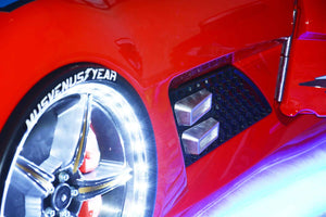 MVN 3 Autobett mit LED und Sounds - (Schwarz/Weiß/Rot/Blau)