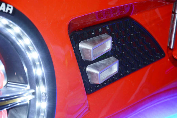 MVN 3 Autobett mit LED und Sounds - (Schwarz/Weiß/Rot/Blau)