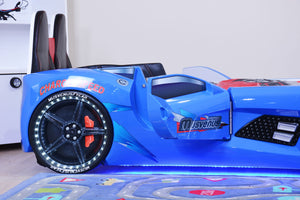 MVN 3 Autobett mit LED und Sounds - (Schwarz/Weiß/Rot/Blau)