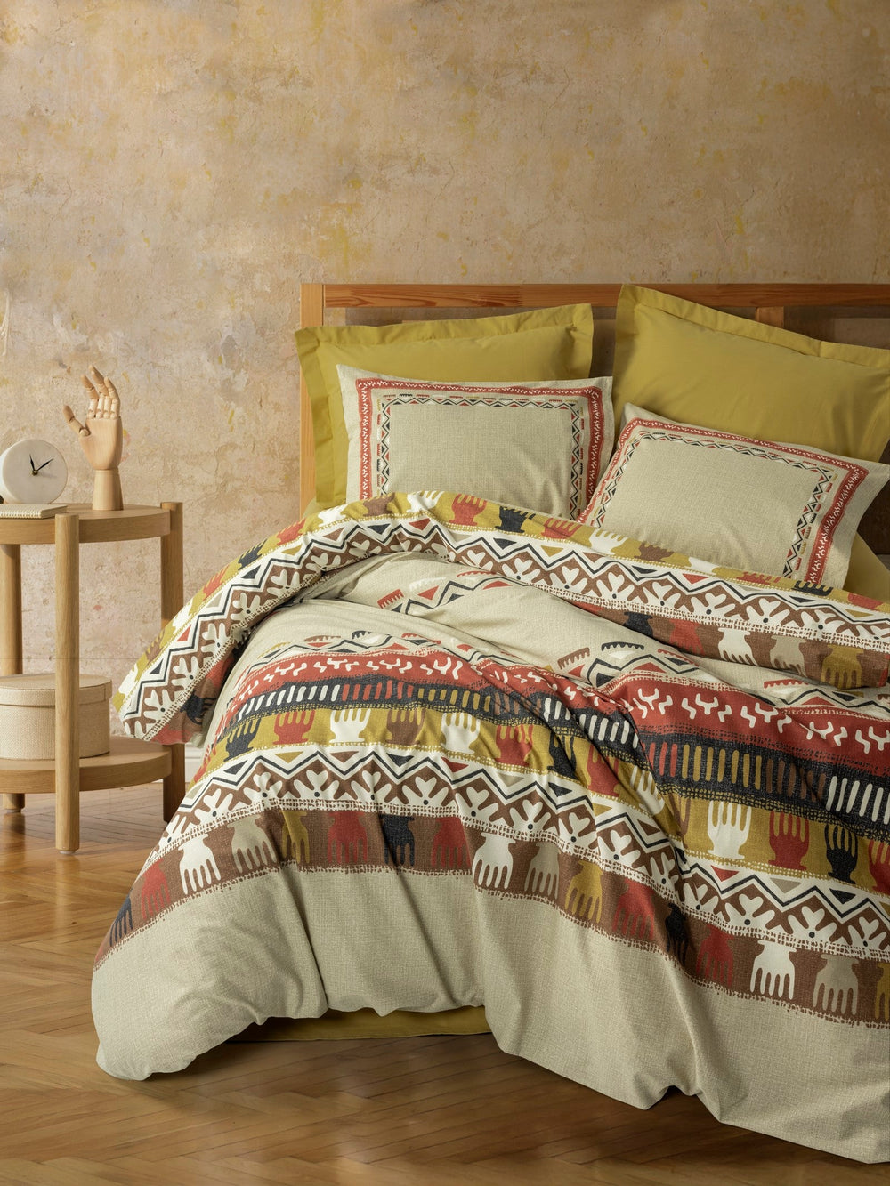 Ethnic Singolo Set Copripiumino Magnus Senape
