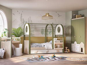 Joy Montessori-Bett mit Haus 100x200 cm