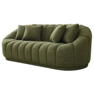 Puffy - Set Divani in Bouclé - Bianco Panna