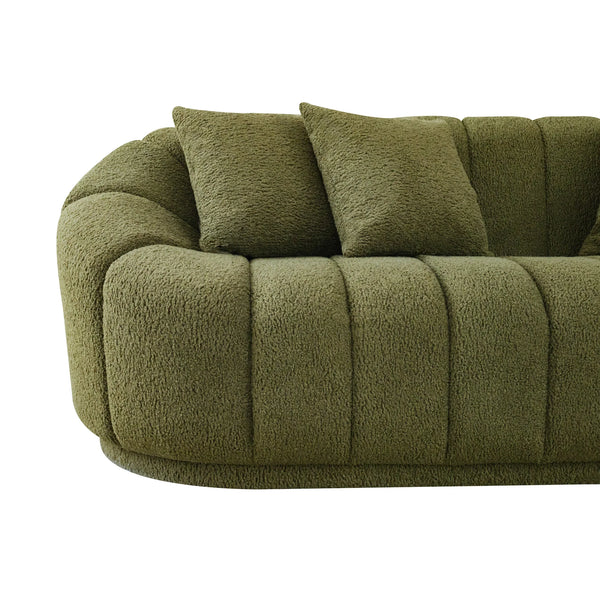 Puffy - Set Divani in Bouclé - Bianco Panna