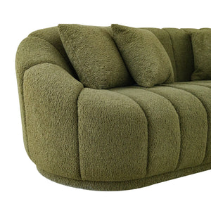 Puffy - Set Divani in Bouclé - Bianco Panna
