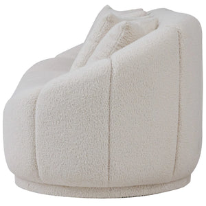 Puffy - Set Divani in Bouclé - Bianco Panna