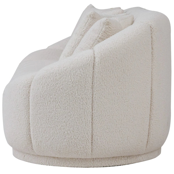 Puffy - Set Divani in Bouclé - Bianco Panna