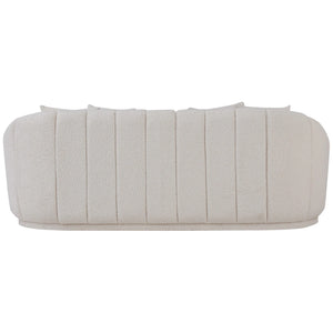 Puffy - Set Divani in Bouclé - Bianco Panna
