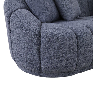 Puffy - Set Divani in Bouclé - Bianco Panna