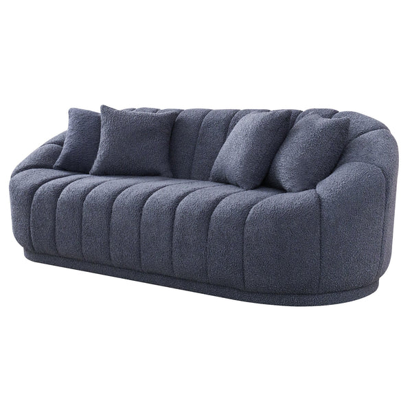 Puffy - Set Divani in Bouclé - Bianco Panna
