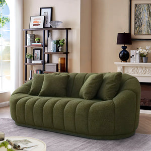 Puffy - Set Divani in Bouclé - Bianco Panna