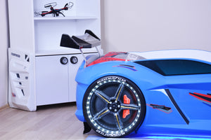 Speedy LED Autobett 90x190cm (Schwarz/Blau/Rot/Weiß)