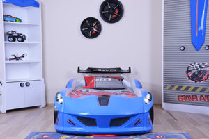 Speedy LED Autobett 90x190cm (Schwarz/Blau/Rot/Weiß)