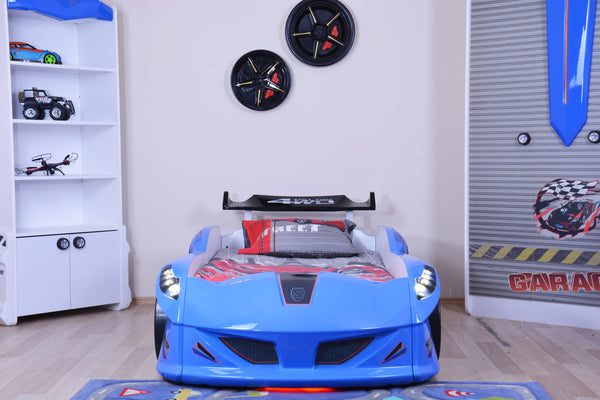 Speedy LED Autobett 90x190cm (Schwarz/Blau/Rot/Weiß)