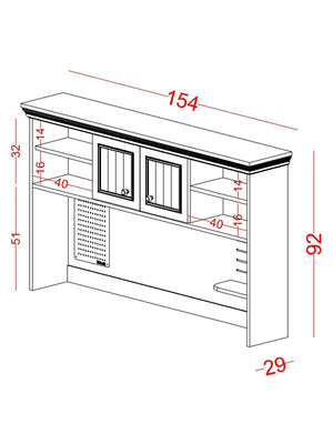 Scrivania Larga con Modulo Superiore Regnum (150 cm)