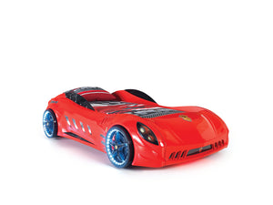 Car Bed with LED SHARK - Sporty Design (90x190)