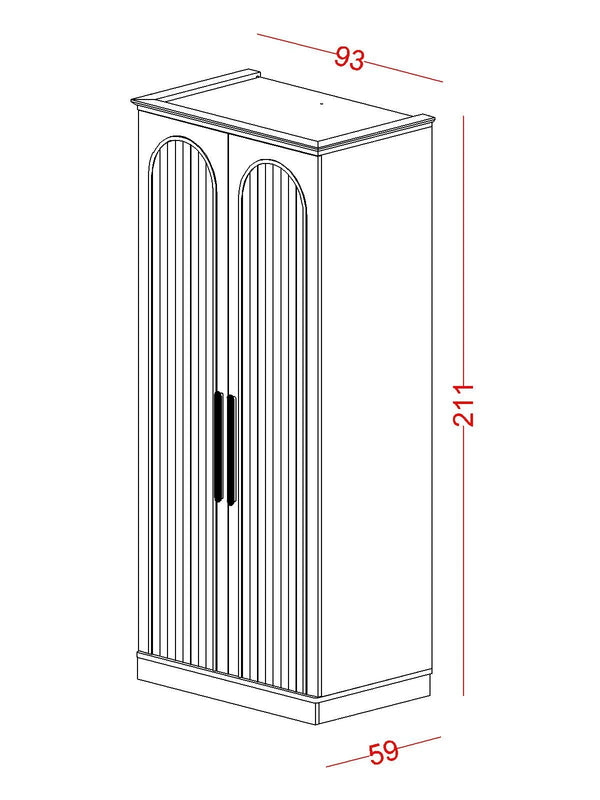 Armadio a 2 Ante con Base Bohemsoft (Modulare)
