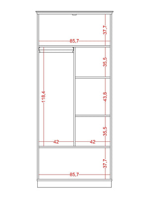 Armadio a 2 Ante con Base Bohemsoft (Modulare)