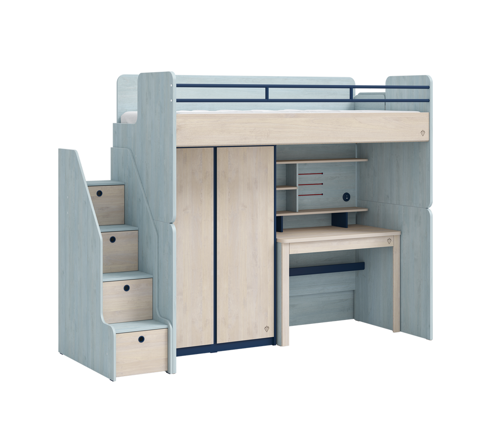 Letto a Castello Studio Trio Set-2