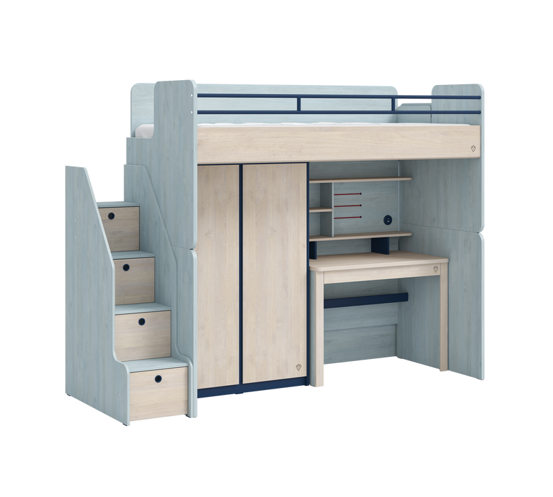 Letto a Castello Studio Trio Set-2