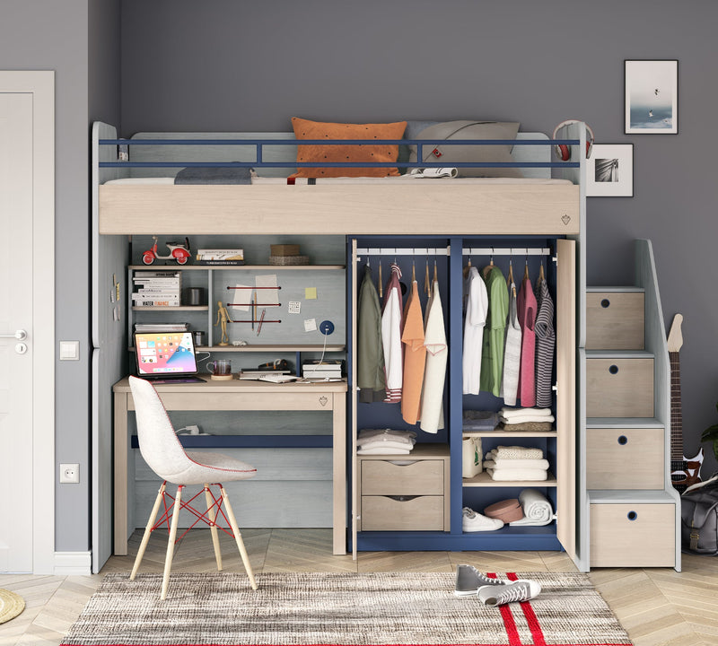 Letto a Castello Studio Trio Set-2