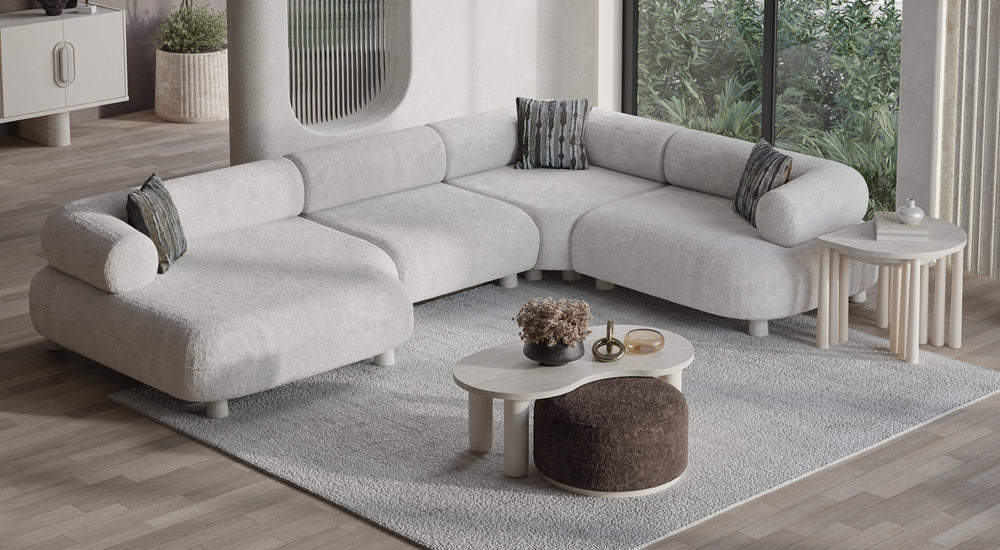 Traverta - Divano Angolare Modulare 4 Pezzi