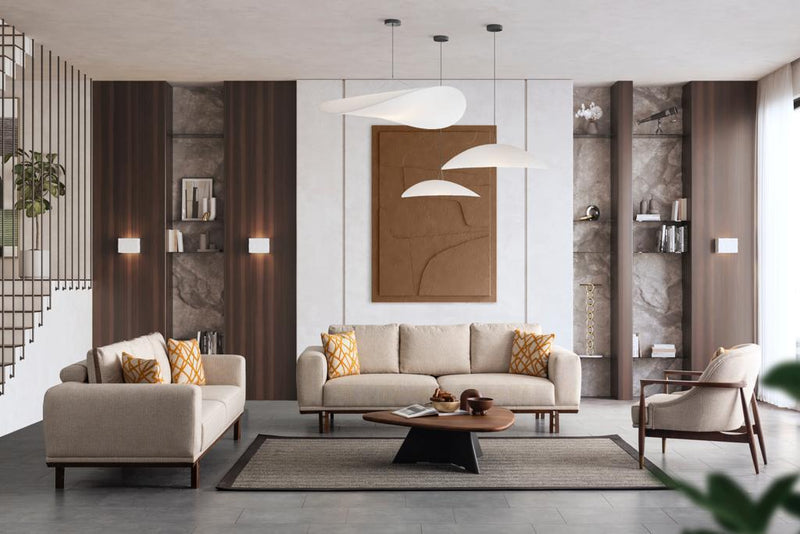 Modernes Sofa-Set in Saphirblau