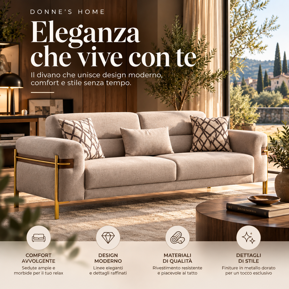 Siena – Divani 3 Posti e Poltrona Moderna