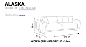Divano Alaska 3 Posti