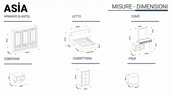 Camera da Letto Completa Asia