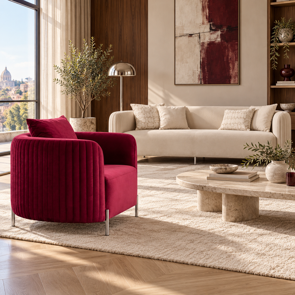 Divani Dio: Conjunto de sofá de 3 plazas de 237 cm y sillón de 105 cm, comodidad elegante y diseño moderno