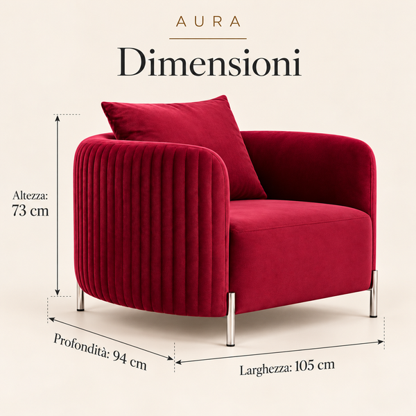 Divani Dio: Conjunto de sofá de 3 plazas de 237 cm y sillón de 105 cm, comodidad elegante y diseño moderno