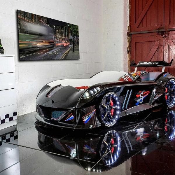 Speedy LED Autobett 90x190cm (Schwarz/Blau/Rot/Weiß)