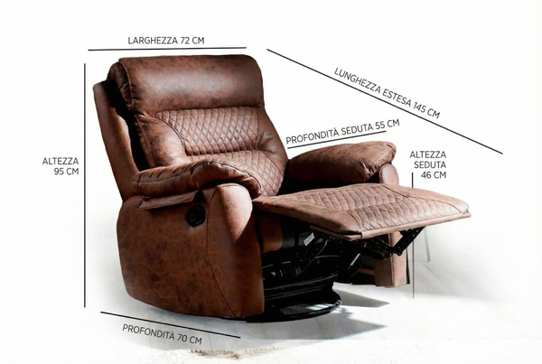 Poltrona Relax Girevole Bambi