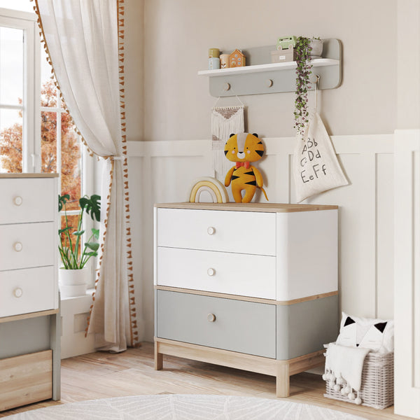 Bono Grey Cassettiera con Mensola Superiore