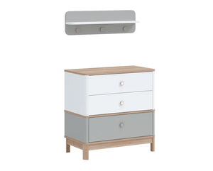 Bono Grey Cassettiera con Mensola Superiore