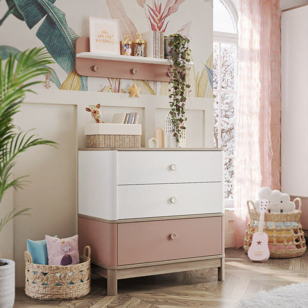 Bono Pink Cassettiera con Modulo Mensola Superiore