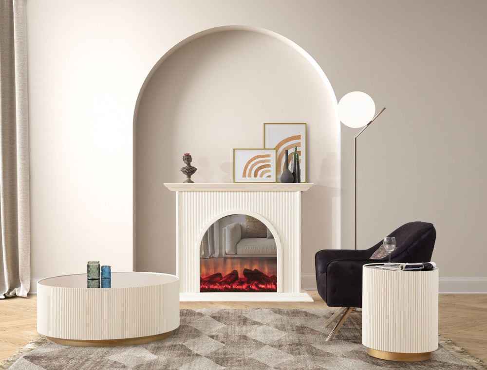 Caminetto elettrico Olivia – Bianco