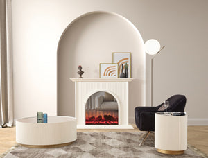 Caminetto elettrico Olivia – Bianco