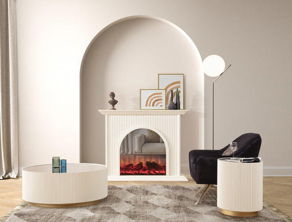Caminetto elettrico Olivia – Bianco
