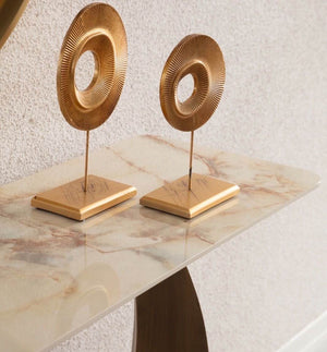 Consolle con specchio Cali – Ottone