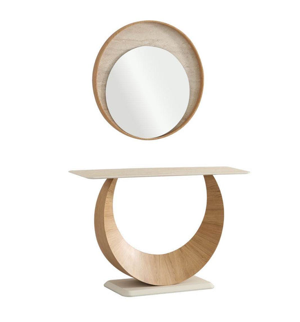 Consolle con specchio Cali – Rovere